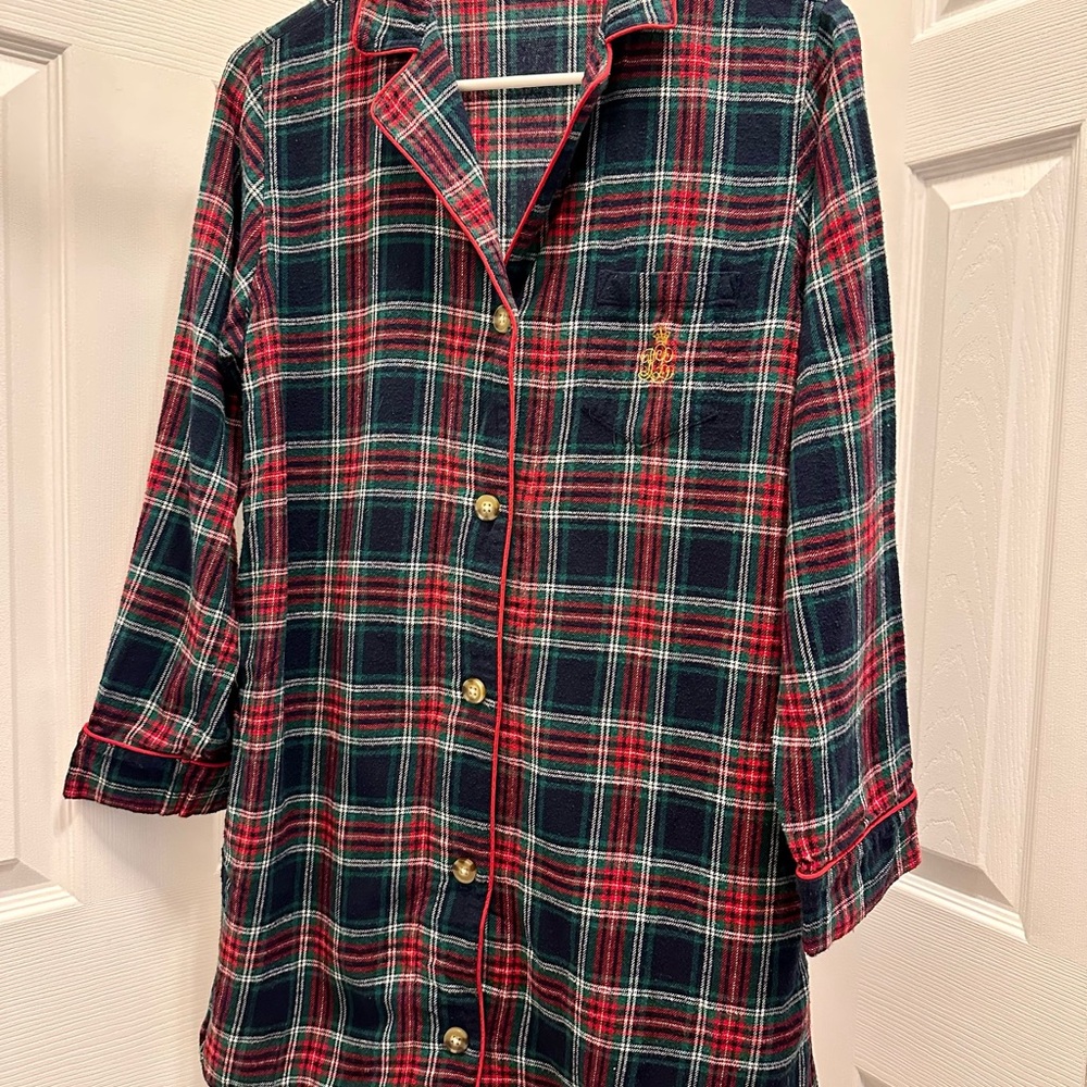 Ralph Lauren Green and Red Plaid Nightie